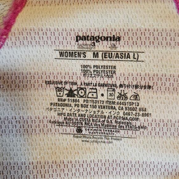 Patagonia Capilene 3 Midweight Zip Neck Shirt Grey Purple Women's Medium - Picture 4 of 5